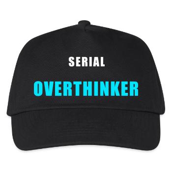 Serial Overthinker – Funny Humor Shirt - Kids’ Baseball Cap - black - Front