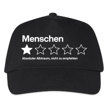 Menschen 1 Stern Absoluter Albtraum Spruch - Kinder Basecap - Schwarz - Vorne