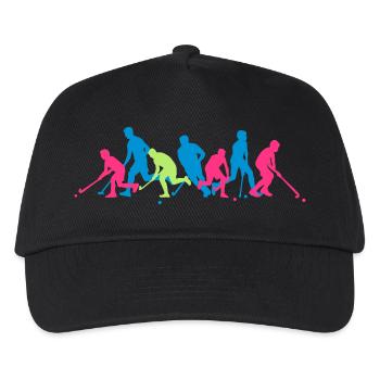 Hockey player crew - Kids’ Baseball Cap - black - Front