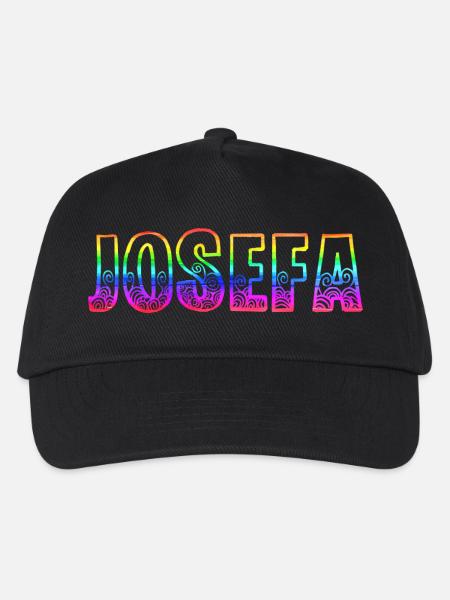 josefa rs regenbogen - Kinder Basecap - Schwarz