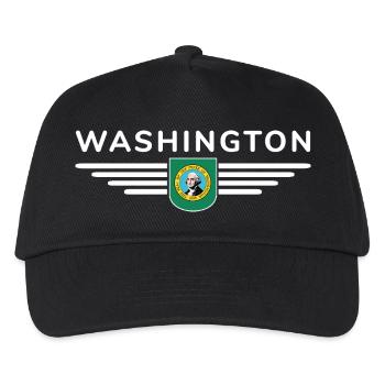 Washington Fan Shirt – Hauptstadt-Stil - Kinder Basecap - Schwarz - Vorne