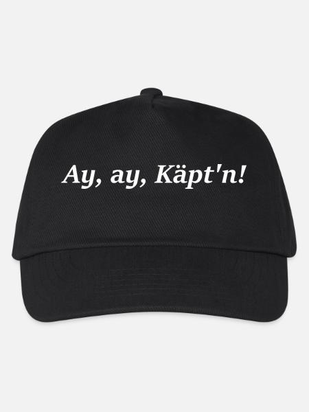 Ay Ay Käpt'n! - Kinder Basecap - Schwarz