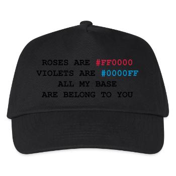 NERD HUMOR: Liebesbrief - Kinder Basecap - Schwarz - Vorne