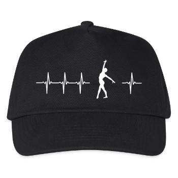 Ich liebe Ballett (Ballett Herzschlag) - Kinder Basecap - Schwarz - Vorne