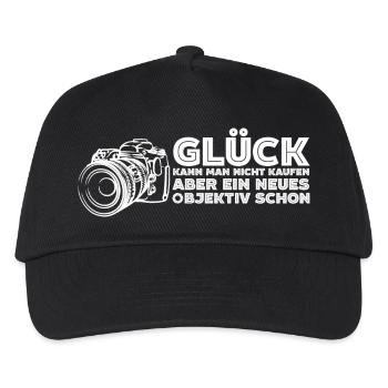 Fotografen Glück Kamera - Kinder Basecap - Schwarz - Vorne