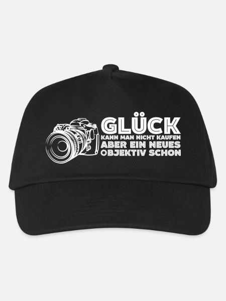 Fotografen Glück Kamera - Kinder Basecap - Schwarz