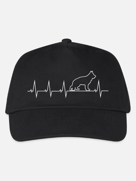 Deutscher Schäferhund - Herzschlag - Kinder Basecap - Schwarz