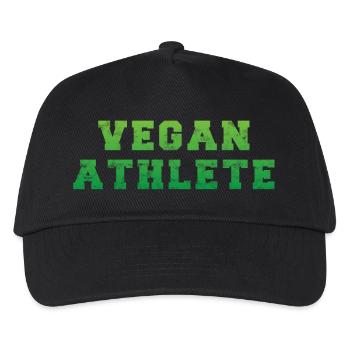 Veganer Sportler - Vegan Athlete - Kinder Basecap - Schwarz - Vorne