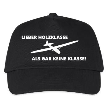 grunau lustiger Spruch Segelflugzeug Segelflieger - Kinder Basecap - Schwarz - Vorne