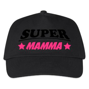 Super mamma 111 - Kinder Basecap - Schwarz - Vorne