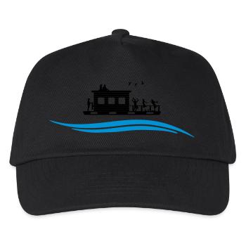 Hausboot Wasser - Kinder Basecap - Schwarz - Vorne