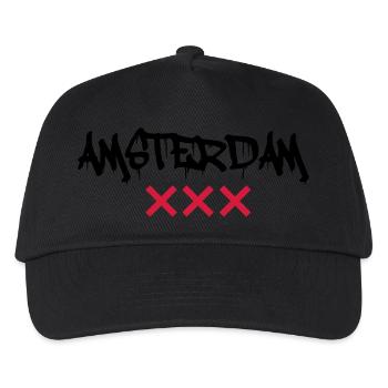 amsterdam - Kinder Basecap - Schwarz - Vorne