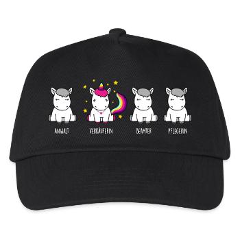 Verkäuferin - das Einhorn der Berufswelt - Kinder Basecap - Schwarz - Vorne