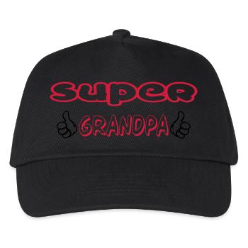 Grandpa / Papy / Grandfather / Grandad - Kids’ Baseball Cap - black - Front