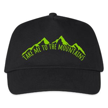 To the mountains quote - Kids’ Baseball Cap - black - Front