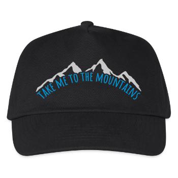To the mountains quote - Kids’ Baseball Cap - black - Front