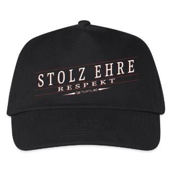 Stolz, Ehre, Respekt - Kinder Basecap - Schwarz - Vorne