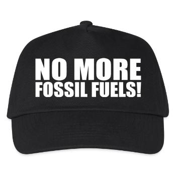No more fossil fuels - Kinder Basecap - Schwarz - Vorne