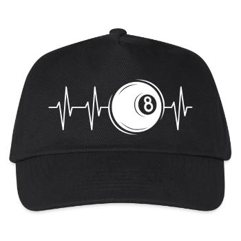 Heartbeat Billard Pool 8 Ball Ball Pulse Symbole - Casquette de baseball Enfant - noir - Devant