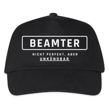 Beamter! Unkündbare Perfektion - Kinder Basecap - Schwarz - Vorne