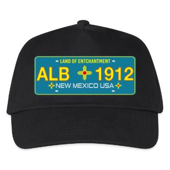 New Mexico Nummernschild Albuquerque - Kinder Basecap - Schwarz - Vorne