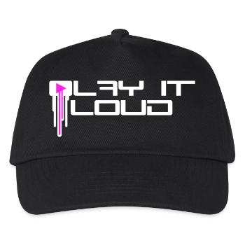 Play it loud Play Button Graffiti Spray Loud Music - Kids’ Baseball Cap - black - Front