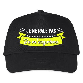 t shirt I don't complain I express myself complaining humorous - Kids’ Baseball Cap - black - Front