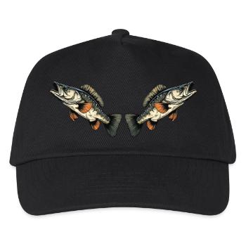 Poissons - Casquette de baseball Enfant - noir - Devant