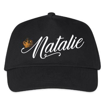 Natalie Nom pour Femmes Enfants Bambins - Natalie - Casquette de baseball Enfant - noir - Devant