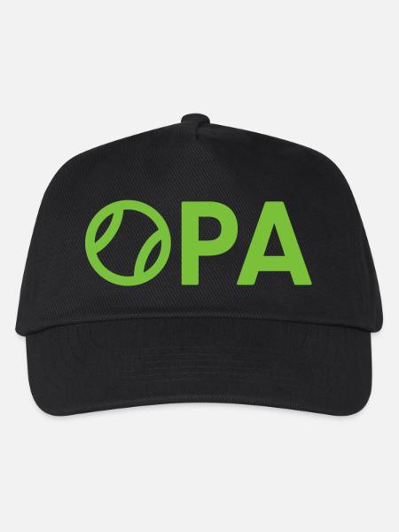 Opa Tennis Spielen Tennisspieler - Kinder Basecap - Schwarz