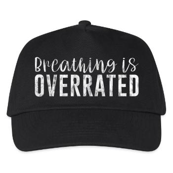 Breathing Is Overrated 3 - Kinder Basecap - Schwarz - Vorne