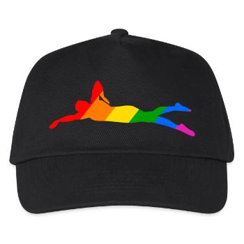 Rainbow Swimmer - Kinder Basecap - Schwarz - Vorne