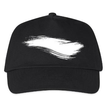 Ligne de coup de pinceau Blanc - Casquette de baseball Enfant - noir - Devant