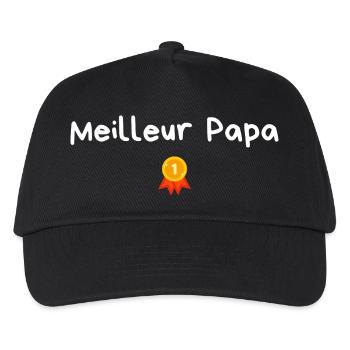 Best Papa - Papa Geschenkidee - Kinder Basecap - Schwarz - Vorne