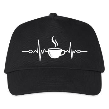 Coffee Heartbeat - Kids’ Baseball Cap - black - Front