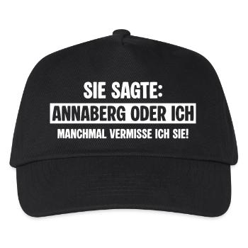Annaberg Lustig Frau Vermissen - Kinder Basecap - Schwarz - Vorne