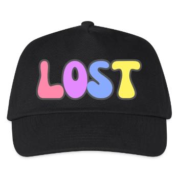 Lost Modern Typography Cool Art Studio Brand Logo - Kinder Basecap - Schwarz - Vorne