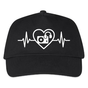 DJ Heart Platinum Headphones - Kids’ Baseball Cap - black - Front