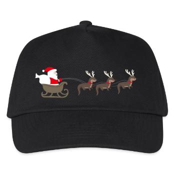Sea Otter Cartoon Weihnachtsgeschenk - Kinder Basecap - Schwarz - Vorne