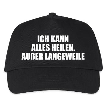 Ich kann alles heilen – außer Langeweile. - Kinder Basecap - Schwarz - Vorne