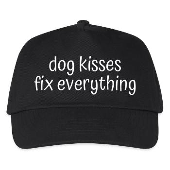 Dog Kisses Fix Everything - Cadeau amusant pour - Casquette de baseball Enfant - noir - Devant