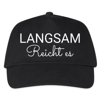 Langsam reicht es - Kinder Basecap - Schwarz - Vorne