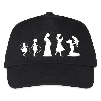 Evolution Mama Muttertag kind Familie - Kinder Basecap - Schwarz - Vorne