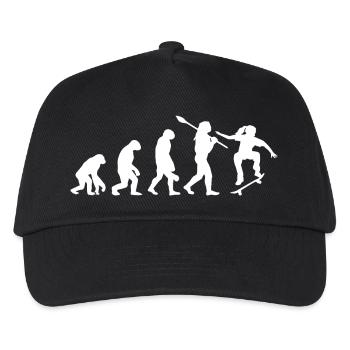 Skateboarding Evolution Skater Streetwear-Spieler - Kinder Basecap - Schwarz - Vorne