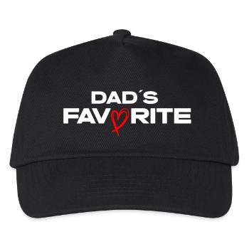 Dad's Favorite Heart Logo - Kids’ Baseball Cap - black - Front