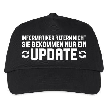 Informatiker altern nicht Programmierer - Kinder Basecap - Schwarz - Vorne