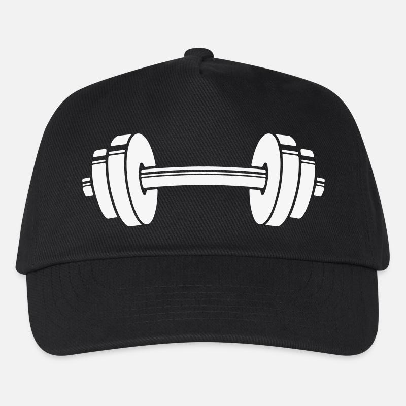 Hantel Symbol - Kinder Basecap - Schwarz