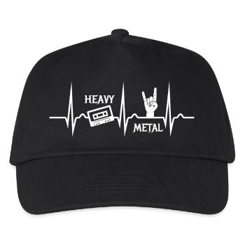 Heavy Metal Kassette EKG - Musik - Nostalgie - Kinder Basecap - Schwarz - Vorne