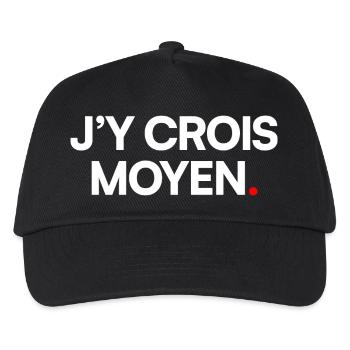 J’y crois moyen - Casquette de baseball Enfant - noir - Devant