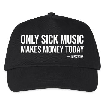 Nur kranke Musik macht heute Geld von Nietzsche - Kinder Basecap - Schwarz - Vorne